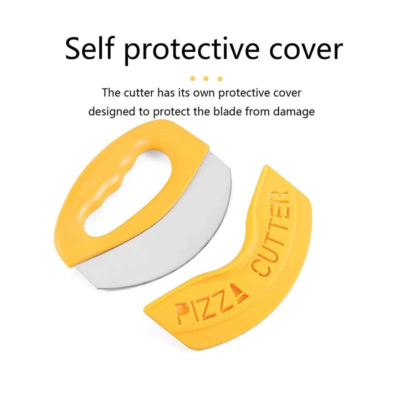 Pizza Knife; Knife; Equipped With Sharp Stainless Steel Blade; Easy To Clean; Is Also A Safe Pizza Slicing Machine; With The Blade Cover