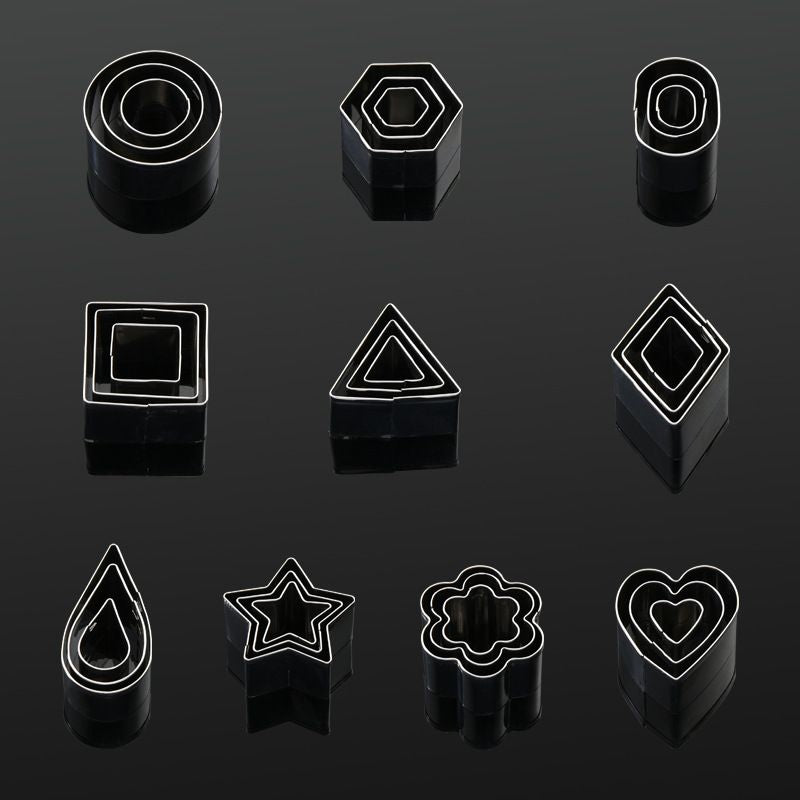 Mini Stainless Steel Mousse Ring Cookie Cutter Set Pentagram Cookie Mold 30 Pieces Baking Round Cookie Mold